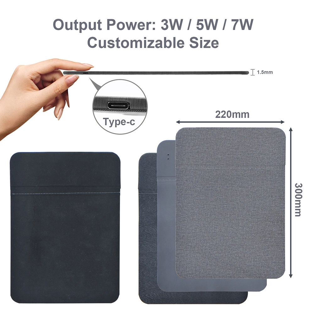 Wireless Charger for All Phones Wireless Standard Mouse Pad Output 3W/5W/7W Charger Customized Size