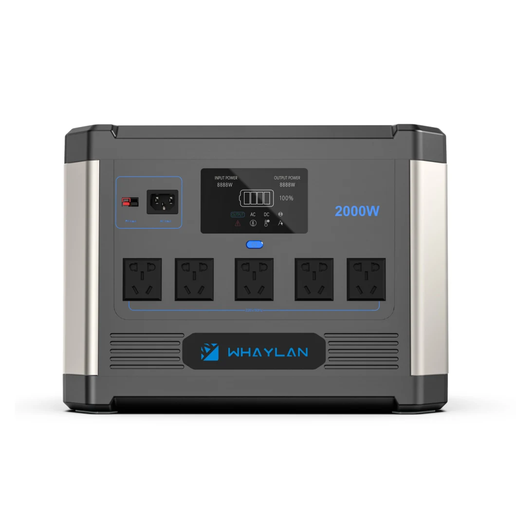 Whaylan Portable Outdoor Indoor Superior Quality 80000mAh 256wh 2000W Solar Power Station