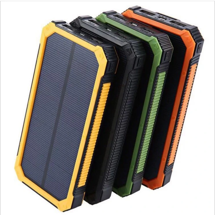 100% Full Charging by Sunlight Foldable Waterproof Solar Power Bank 10000mAh Portable Solar Charger with LED Light