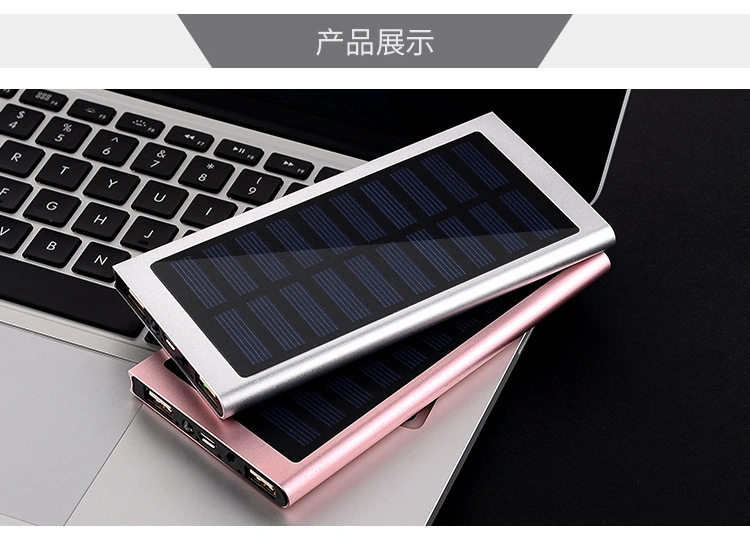 Portable Metal Solar Charger Panel Battery Charger 4000mAh 5000mAh 6000mAh 80000mAh Solar Power Bank