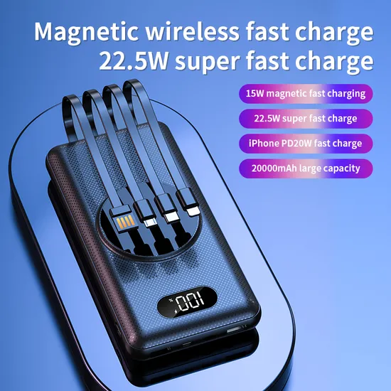 Mini cargador inalámbrico magnético delgado Phone12 PRO 5000mAh 18W 20W Magsaf batería portátil banco de energía para iPhone13