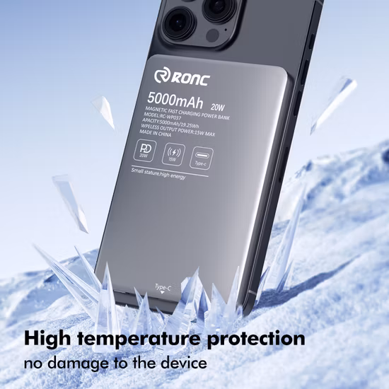 Power Bank 5000mAh Banco móvil portátil de carga rápida con luz LED