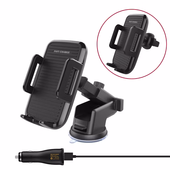 El cargador inalámbrico universal más nuevo del coche del negro 10W para el iPhone, para Samsung