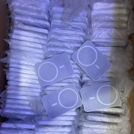 Mini batería magnética de 5W/5000mAh, fuente de alimentación móvil portátil, se puede imprimir el logotipo del patrón, cargador inalámbrico magnético